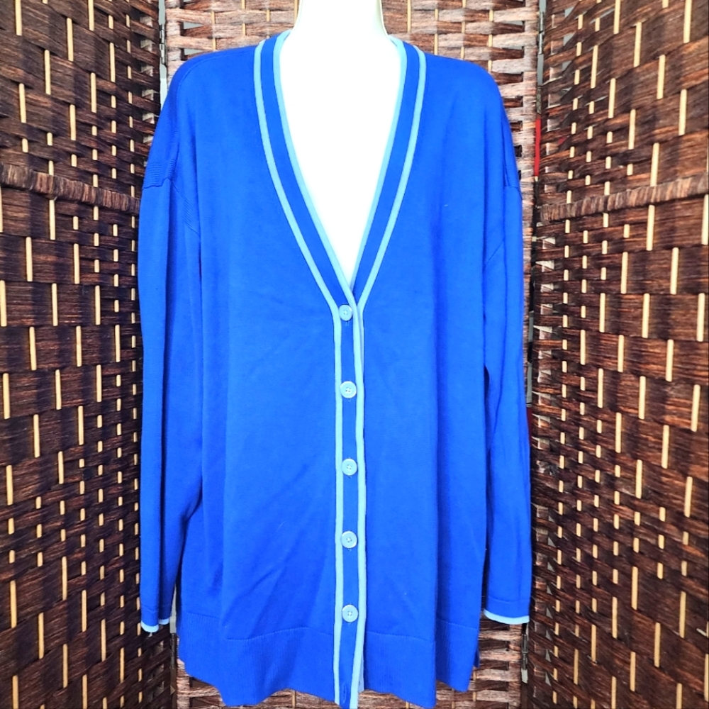 Talbots Sweater good condition color blue royal  good condition Cardigan Sweater